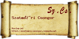 Szatmári Csongor névjegykártya